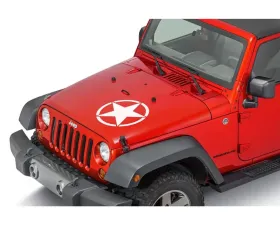 Quadratec Premium Vinyl Large Star Decal Color White
